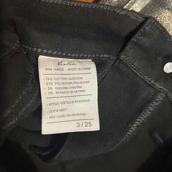 KanCan Skinny Gold Shimmer Pants Mid Rise Size 3 - Picture 3 of 5